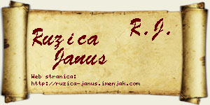 Ružica Janus vizit kartica